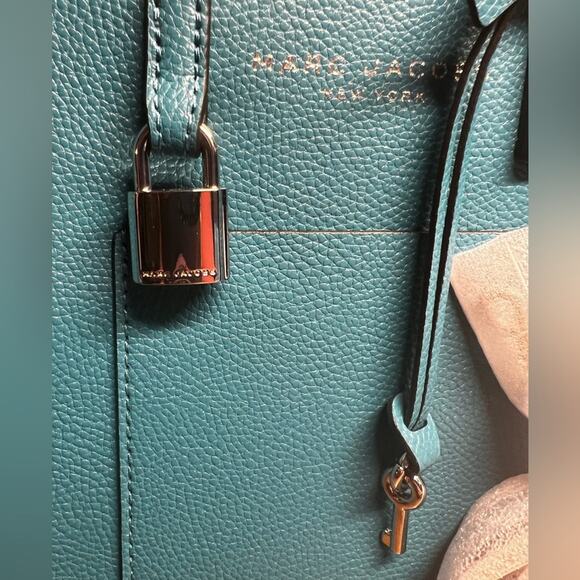 Marc Jacob’s Micro Mini Grind Leather Tote - Harbor Blue - Picture 4 of 8